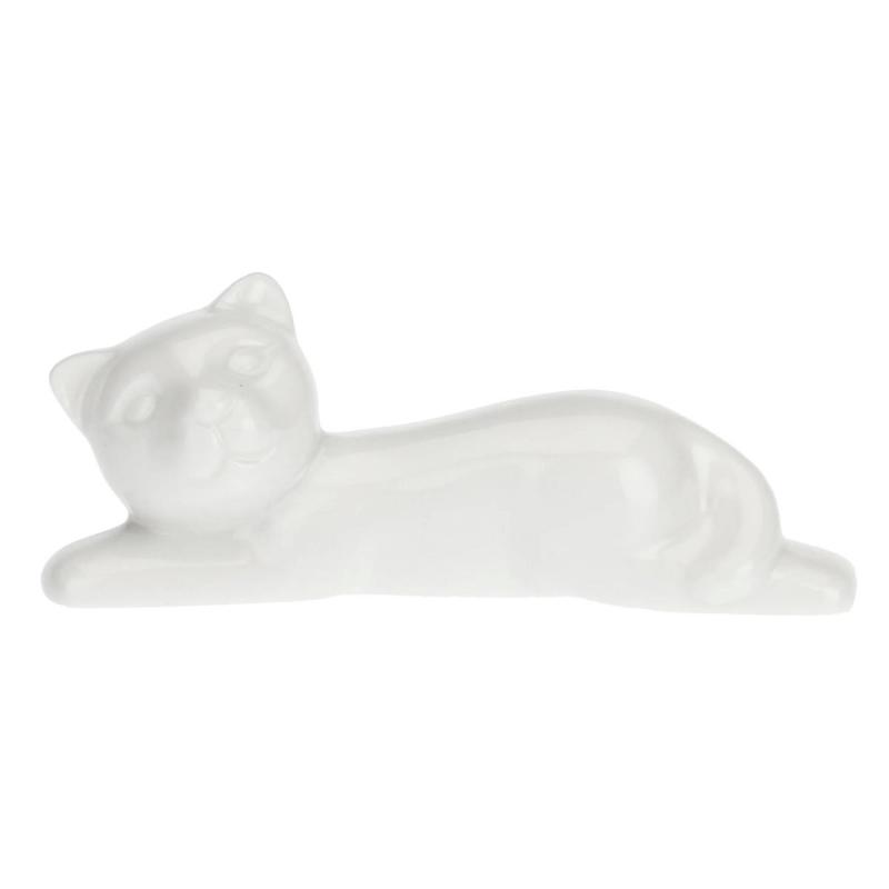 Preview: Besteckhalter 6er Set Katze "Appoggia Posate Gatto Fattoria La Porcellana Bianca Novo 7,5 cm