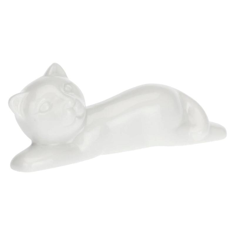 Preview: Besteckhalter 6er Set Katze "Appoggia Posate Gatto Fattoria La Porcellana Bianca Novo 7,5 cm