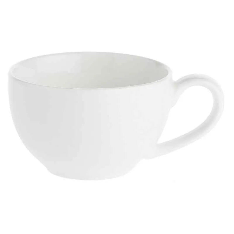 Teetasse mit Untertasse 220 ml Weiß Set 6 Stück