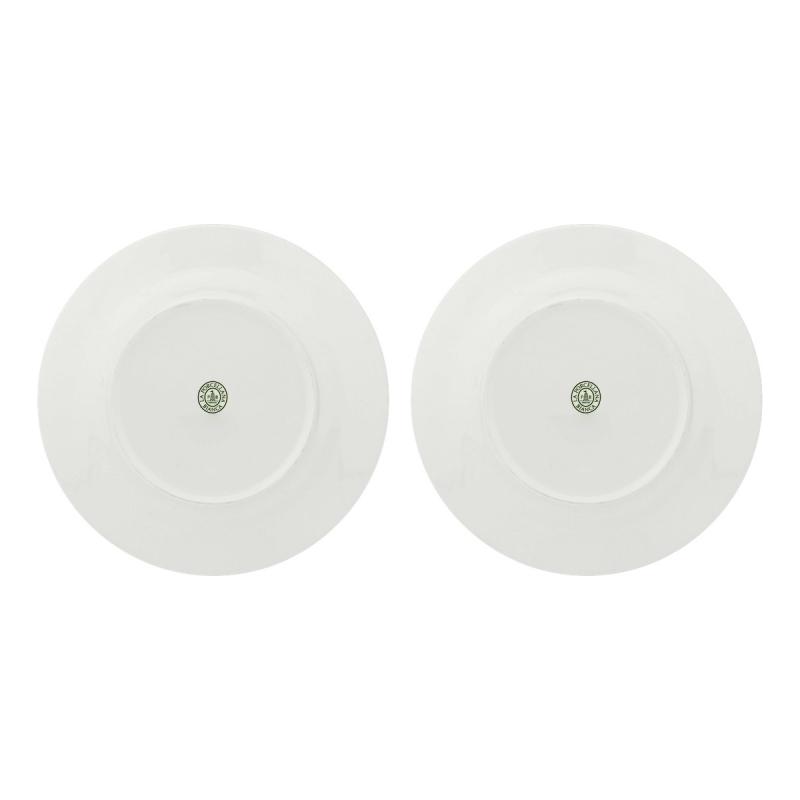 Preview: Speiseteller mit Fahne 27 cm Weiß Set 2 Stück
