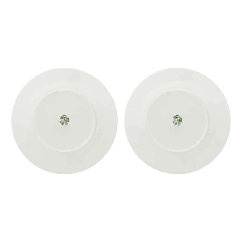 Speiseteller mit Fahne 27 cm Weiß Set 2 Stück