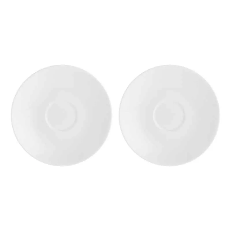 Tasse mit Untertasse 350 ml Weiß Set. 2 Stück