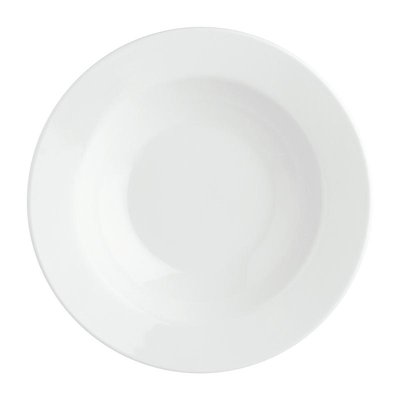 Suppenteller mit Fahne 23 cm Weiß