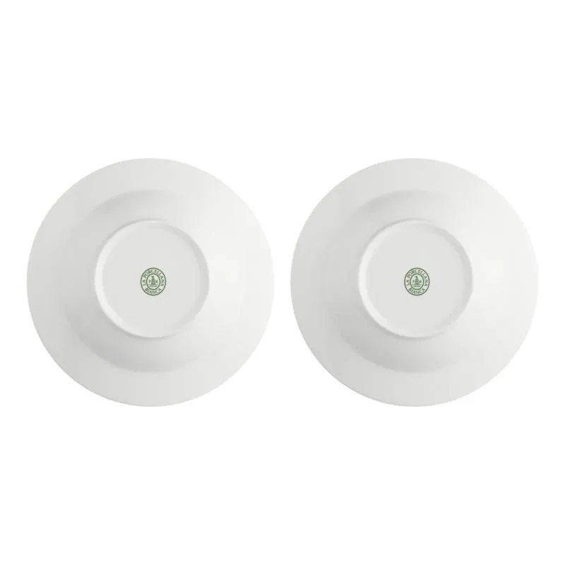 Suppenteller mit Fahne 23 cm Weiß Set 2 Stück
