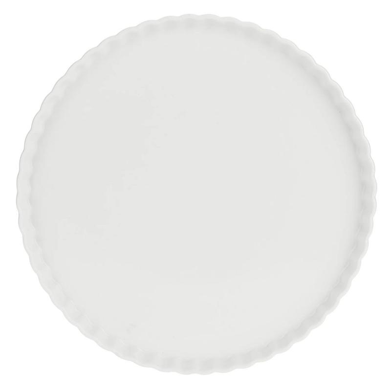Preview: Tortenplatte auf Fuß Arezzo La Porcellana Bianca Novo 29 x 9 cm