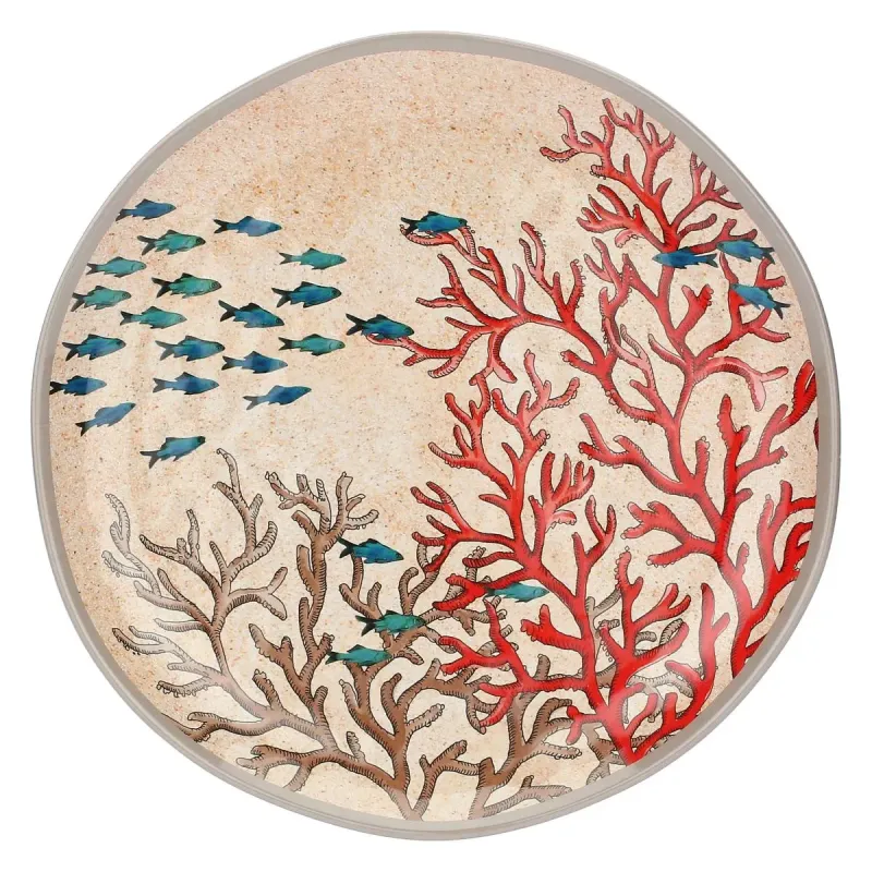 Teller flach / Speiseteller Ø 27 cm Sea Life Set mit 2 Stück