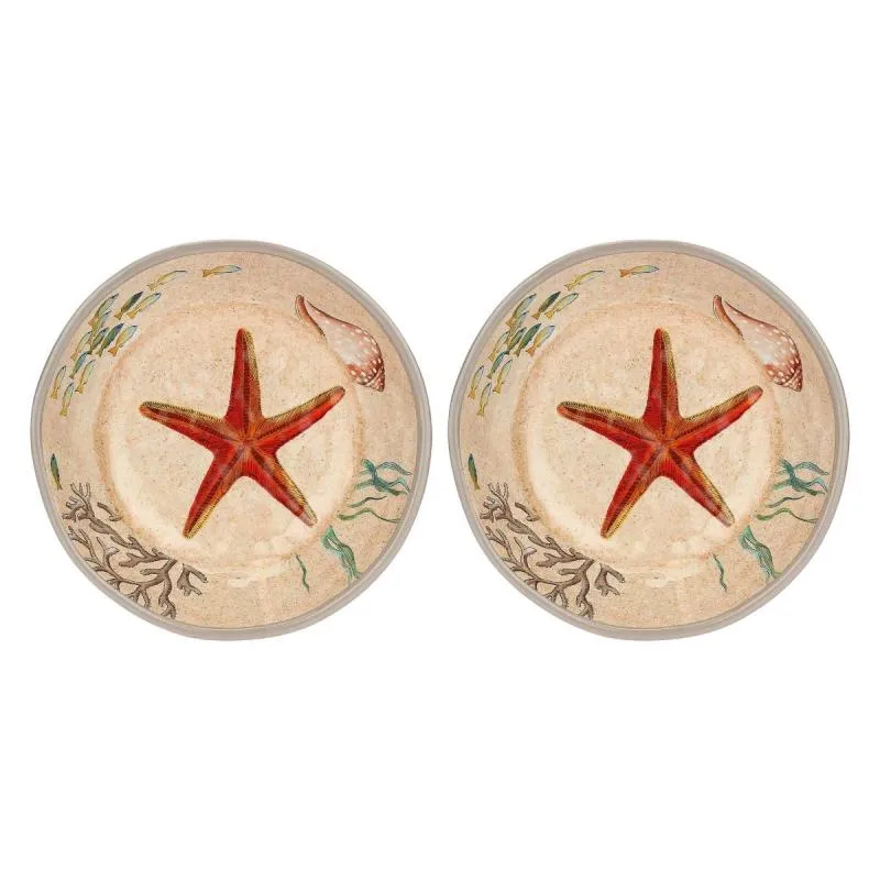 Teller tief / Suppenteller Ø 19,5 cm Sea Life Set mit 2 Stück