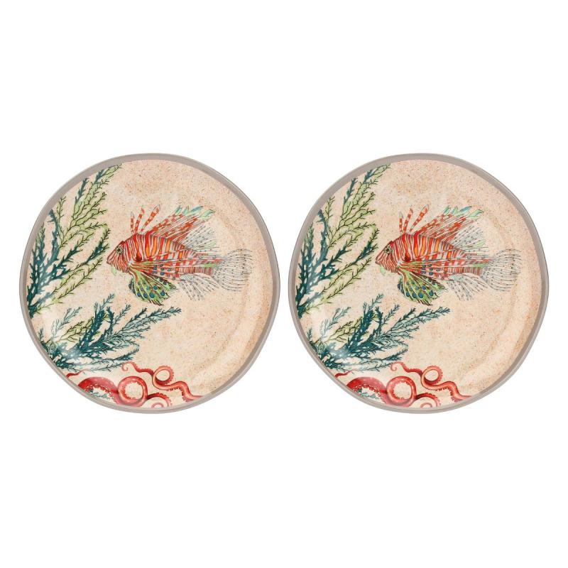 Frühstücksteller / Dessertteller Ø 21 cm Sea Life Set mit 2 Stück