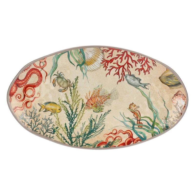 Preview: Servierteller / Servierplatte oval 52 x 30 cm Sea Life