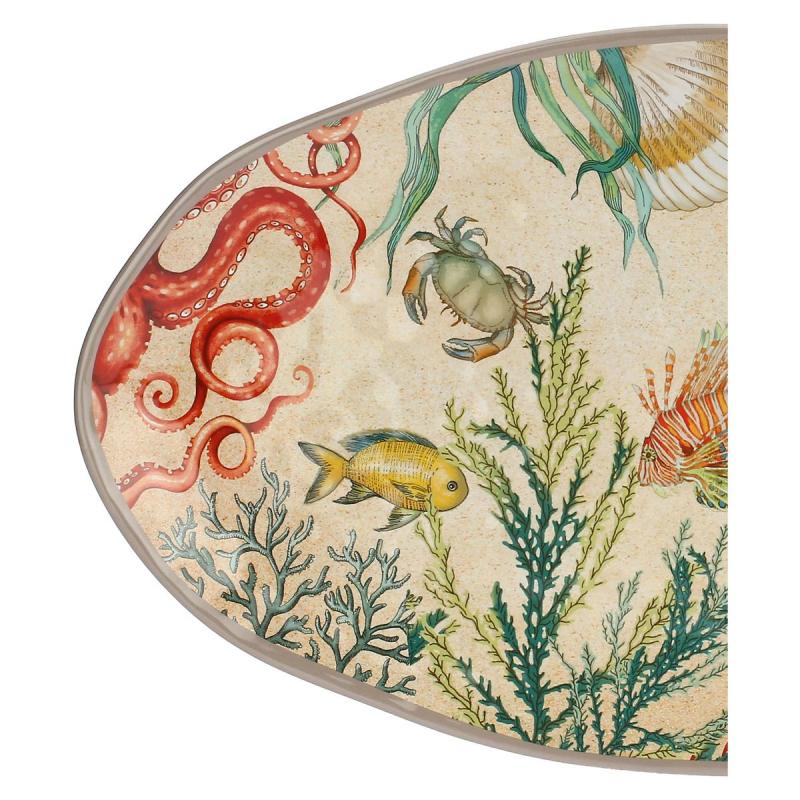 Preview: Servierteller / Servierplatte oval 52 x 30 cm Sea Life