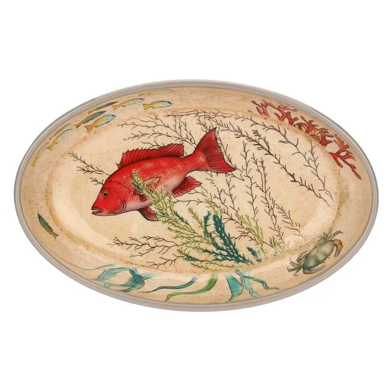 Frühstücksteller / Dessertteller 24 x 15 cm Sea Life Set mit 2 Stück