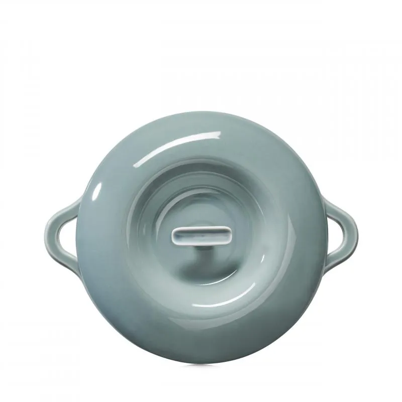 RUNDE INDUKTIONSKASSEROLLE 29 CM MIT PORZELLANDECKEL Wolkengrau