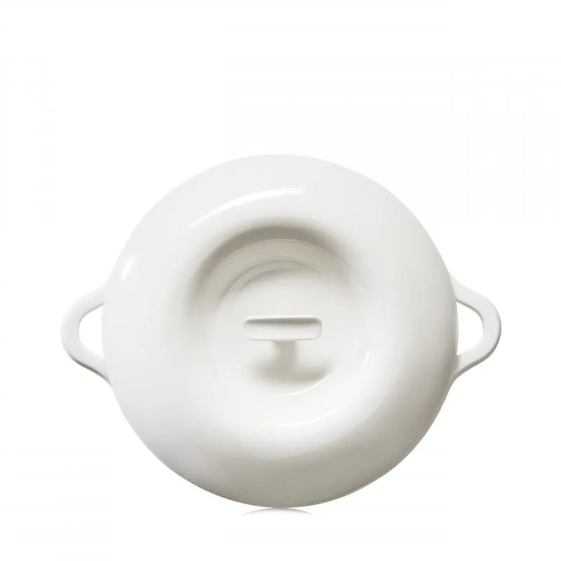 RUNDE INDUKTIONSKASSEROLLE 31 CM MIT PORZELLANDECKEL Alabaster Weiss