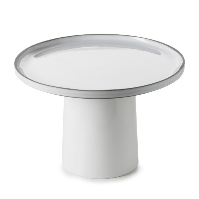 Preview: TORTENSTÄNDER CARACTERE L 30 cm WEISS CUMULUS