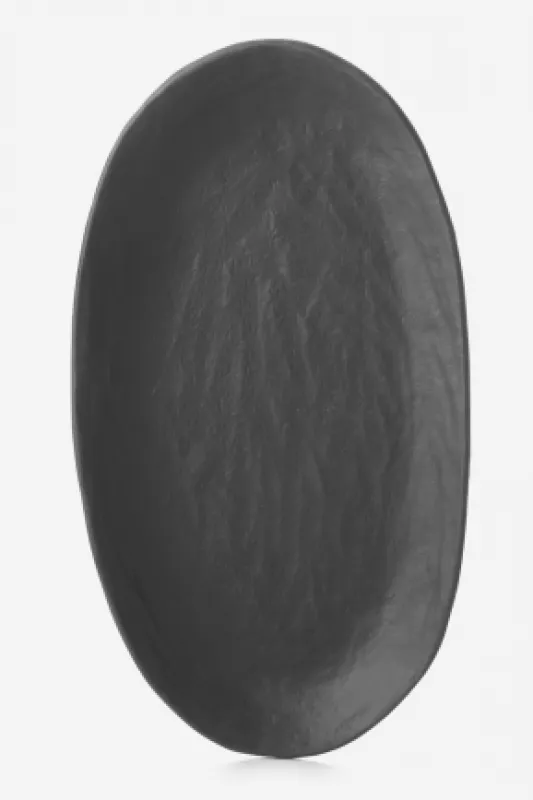 YLI OVALER TELLER 24.5 CM Matt schiefer style