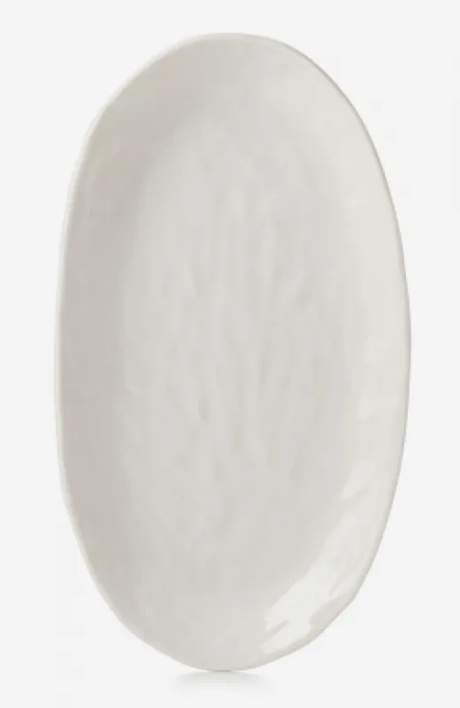 YLI OVALER TELLER 24.5 CM Alabaster Weiss