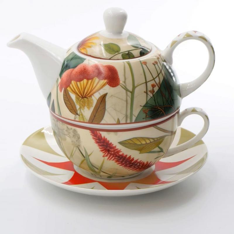 Preview: Tea4One mit Untertasse MIRABILIA 400 ml rot