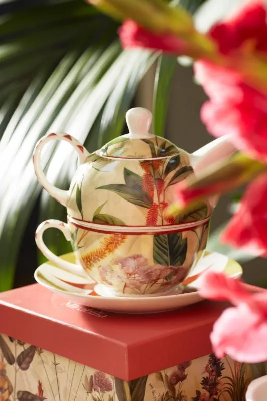 Tea4One mit Untertasse MIRABILIA 400 ml rot