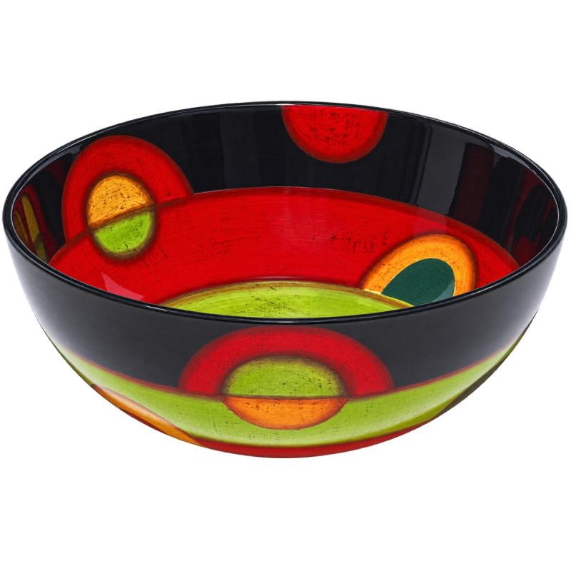 Preview: Schale rund 25 cm handbemalt "SAMBA"