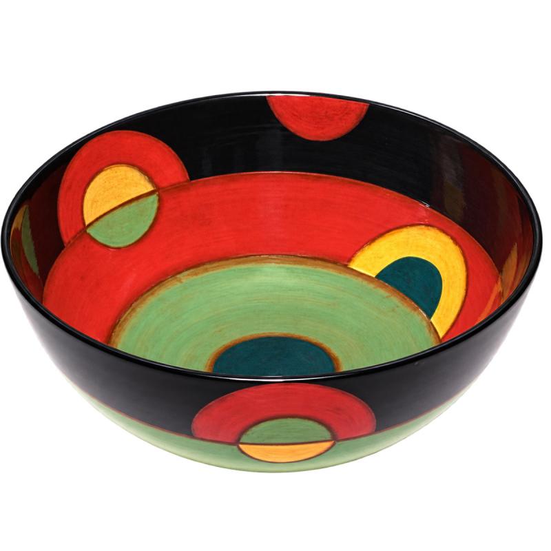Preview: Schale rund 25 cm handbemalt "SAMBA"