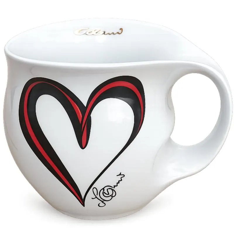 Luigi Colani Kaffeebecher XXL Heart red/black