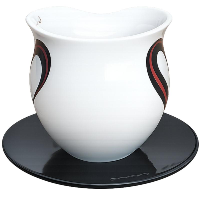 Preview: Luigi Colani Kaffeebecherset XXL Heart red/black