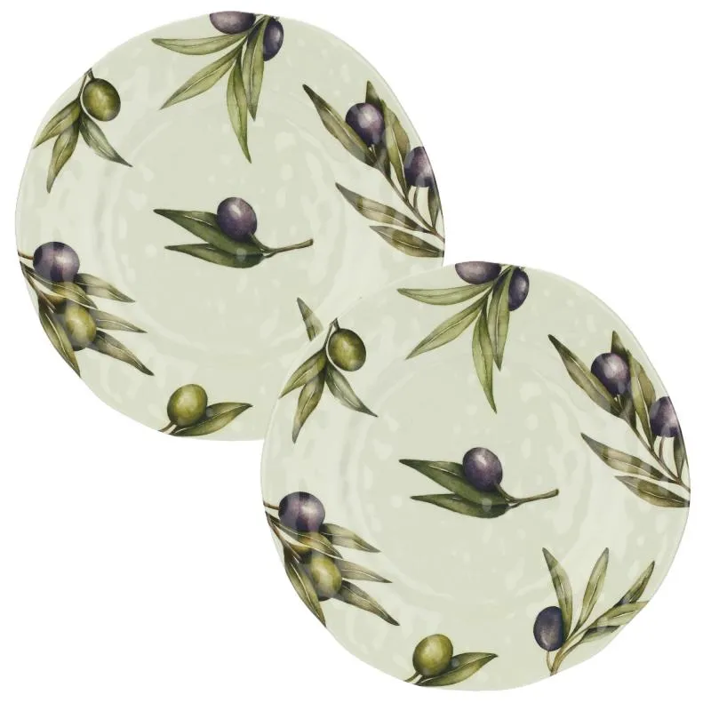 Geschirr 8 - teilig Olive Melamin