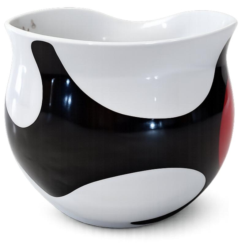 Preview: Luigi Colani Porzellan Kaffeebecher XXL spot red