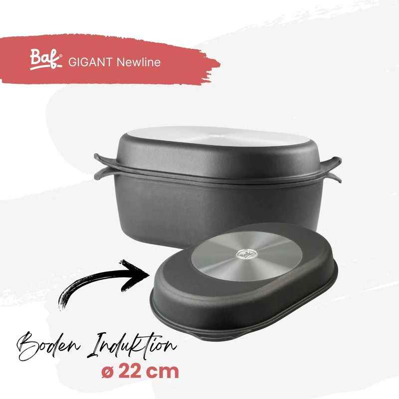 Preview: BAF Superbräter mit Grilldeckel 40 x 28 x h 13 cm, 9,8 l GIGANT Newline