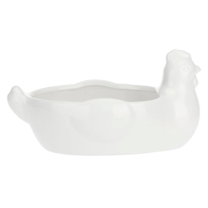 Preview: Eierhalter/ Eierschale Henne "Gallina Portauova" Fattoria La Porcellana Bianca Novo 21,5 x 14 x 11