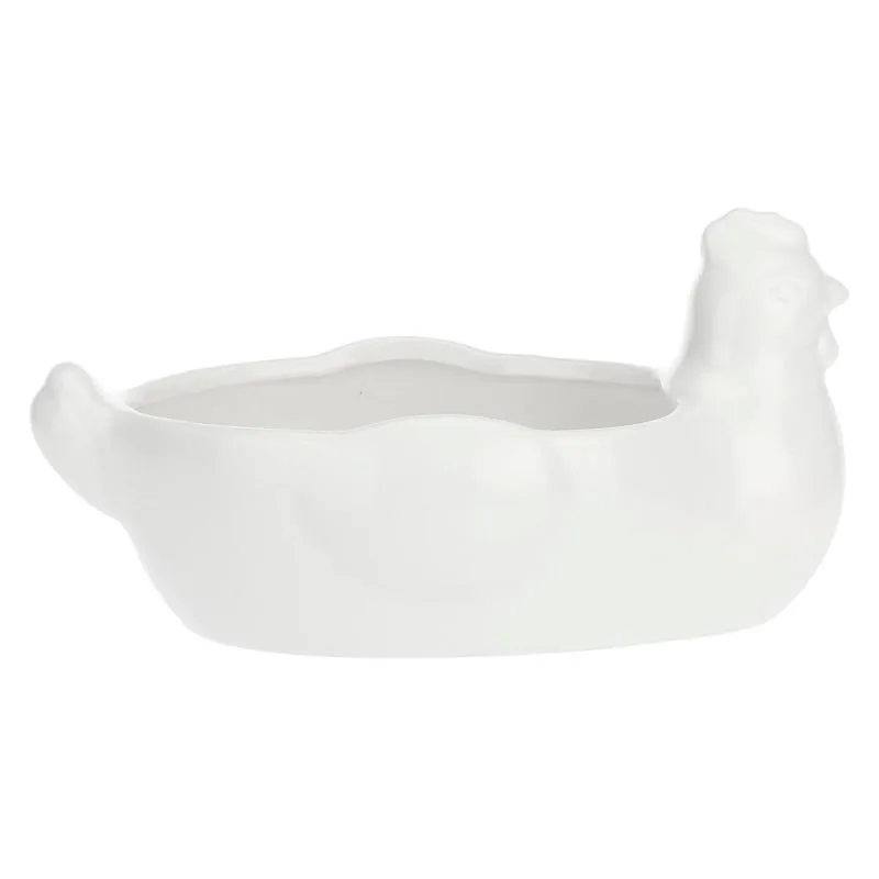 Eierhalter/ Eierschale Henne "Gallina Portauova" Fattoria La Porcellana Bianca Novo 21,5 x 14 x 11