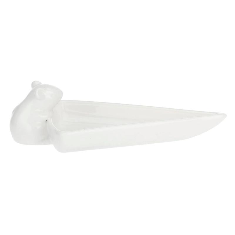 Preview: Käse-Servierplatte "Piatto Servi Formaggio" Fattoria La Porcellana Bianca Novo 20,5 x12 x 5,5 cm