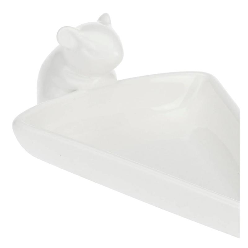 Preview: Käse-Servierplatte "Piatto Servi Formaggio" Fattoria La Porcellana Bianca Novo 20,5 x12 x 5,5 cm