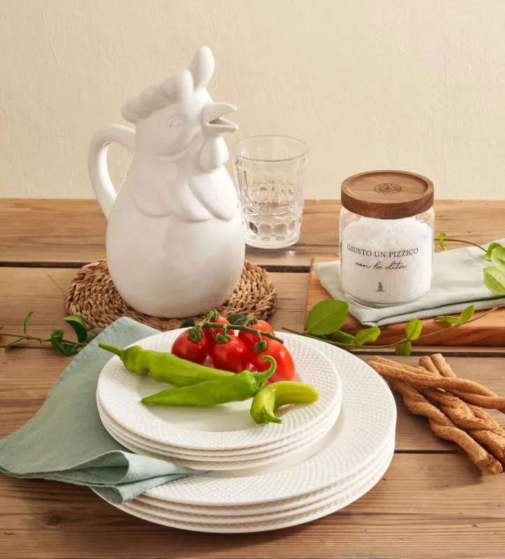 Karaffe/ Krug "Caraffone Gallo" Fattoria La Porcellana Bianca Novo 1,3 l