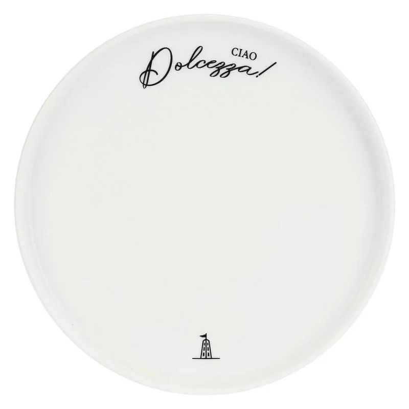 Tortenplatte auf Fuß I Garbati La Porcellana Bianca Novo 17 x 11 cm