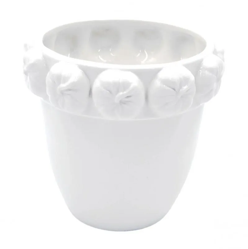 Allzwecktopf/ Tischmülleimer "Cachepot Pomodori" Fattoria La Porcellana Bianca Novo 11 x 12 cm