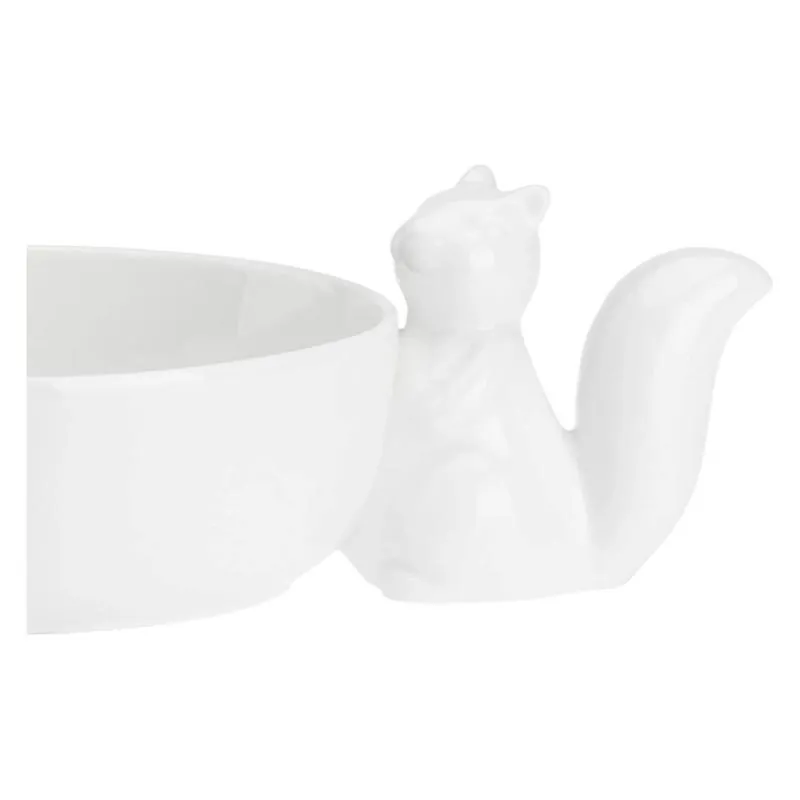 Servierschale Eichhörnchen "Ciotola Scoiattolo" Fattoria La Porcellana Bianca Novo 16,5 x 9 cm