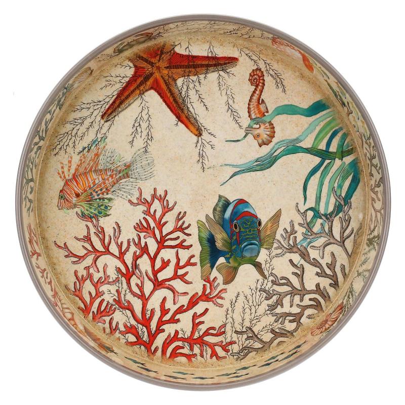 Serviertablett Ø 35 cm Sea Life