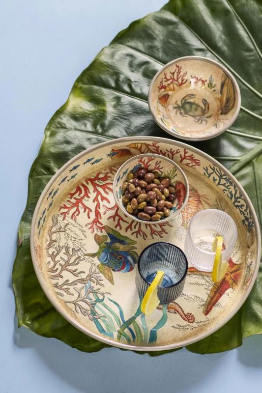 Serviertablett Ø 35 cm Sea Life