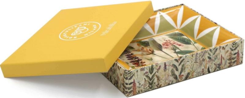 Preview: Schale/ Porzellanplatte rechteckig MIRABILIA 16 x 20 cm gelb