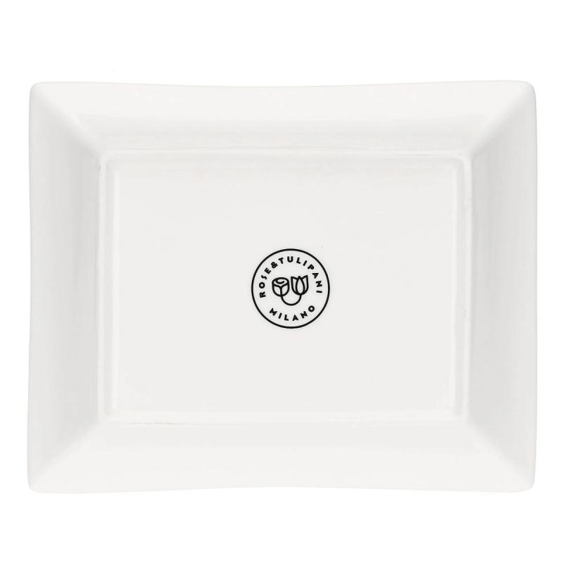 Preview: Schale/ Porzellanplatte rechteckig MIRABILIA 16 x 20 cm rot