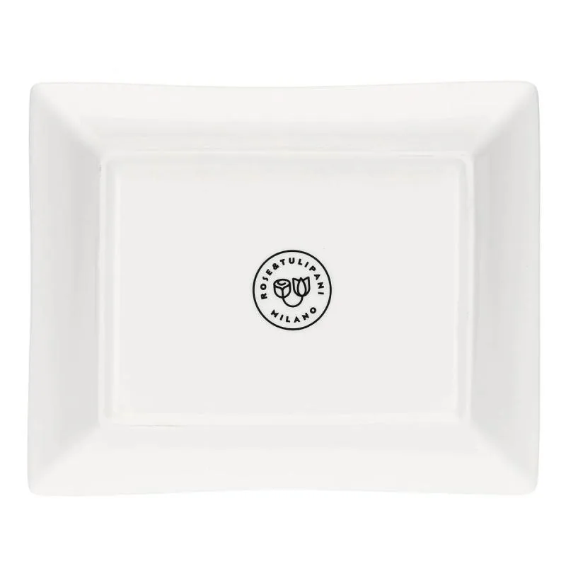 Schale/ Porzellanplatte rechteckig MIRABILIA 16 x 20 cm rot