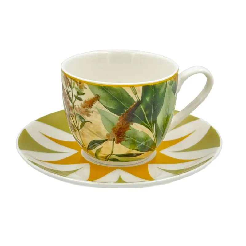 Espressotassen mit Untertassen 2er Set MIRABILIA 90 ml gelb