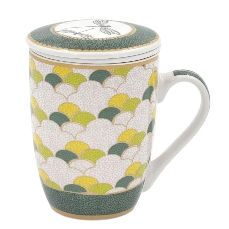 Teebecher mit Deckel & Filter MIRABILIA 300 ml "Libellula"