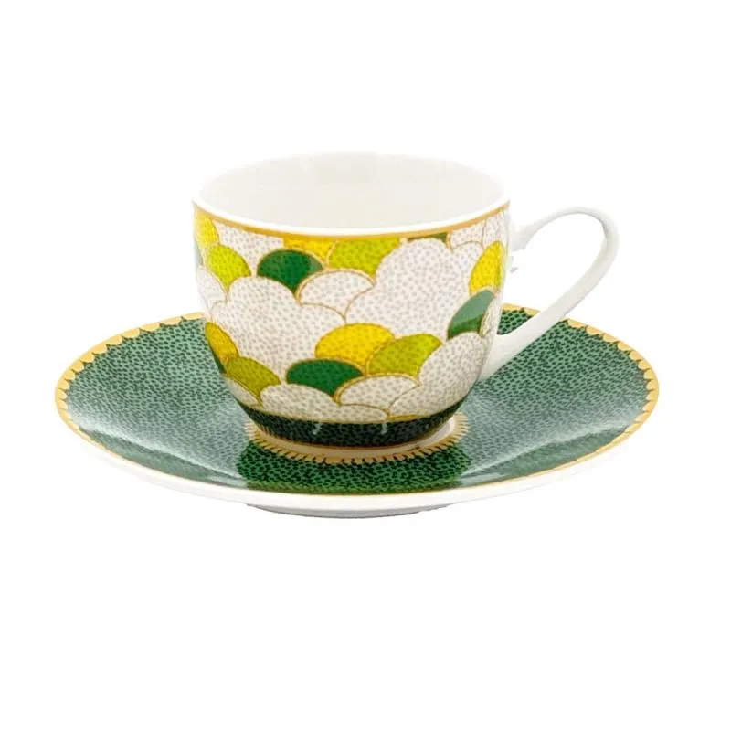 Espressotassen mit Untertassen 2er Set MIRABILIA 90 ml "Libellula"