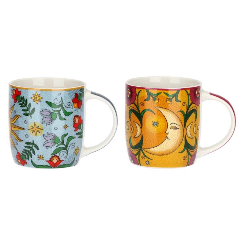 Preview: Porzellanbecher 2er Set MIRABILIA 350 ml „Sole & Luna“