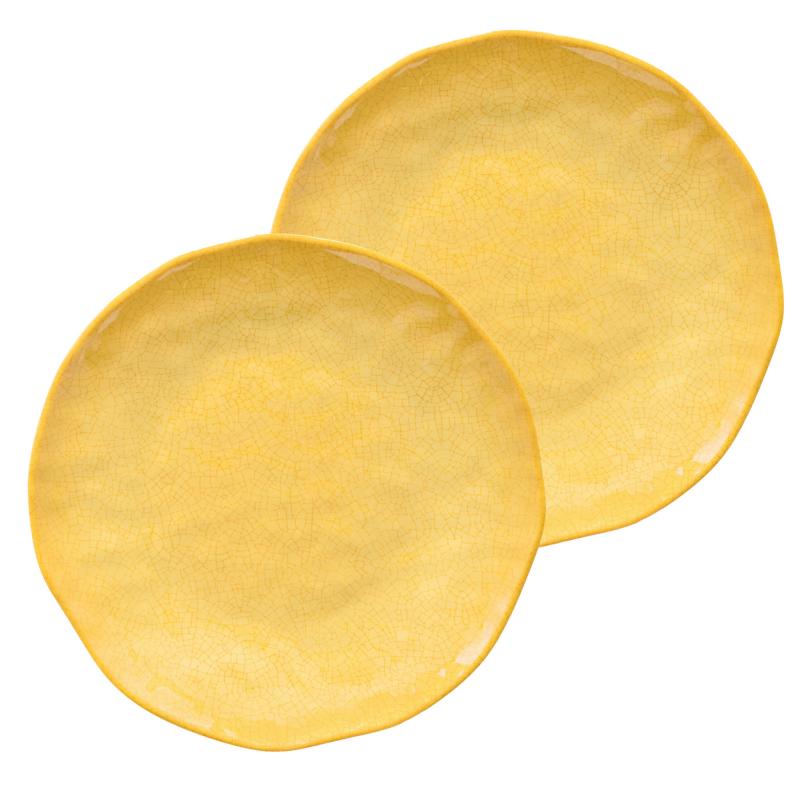 Preview: Frühstücksteller / Dessertteller Ø 21 cm Atmosfera ocker Set mit 2 Stück