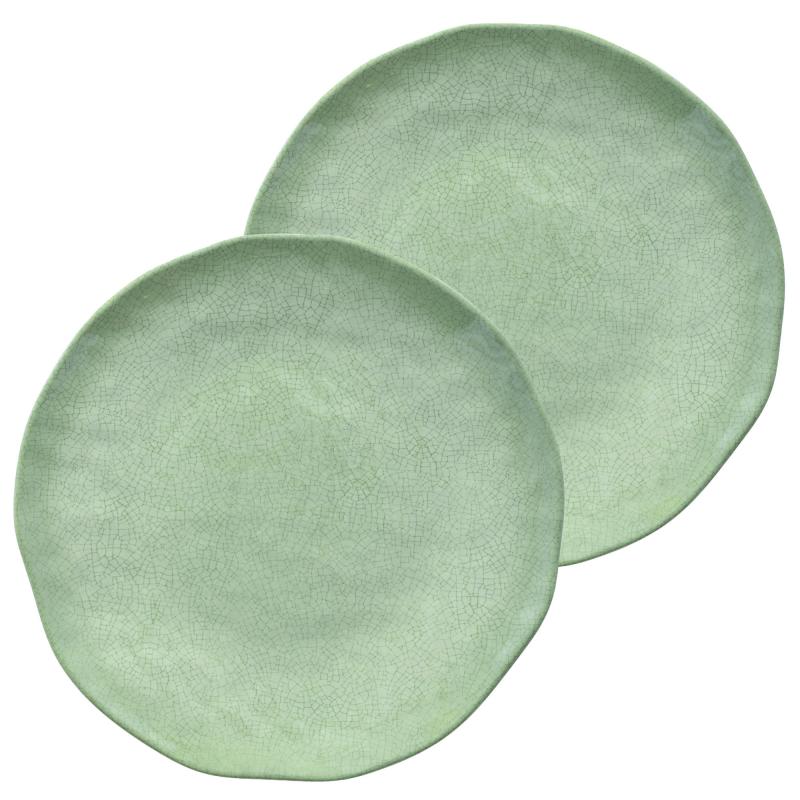 Teller flach Ø 27 cm Atmosfera grün Set mit 2 Stück