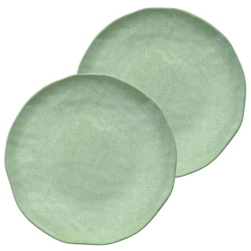 Teller flach Ø 27 cm Atmosfera grün Set mit 2 Stück