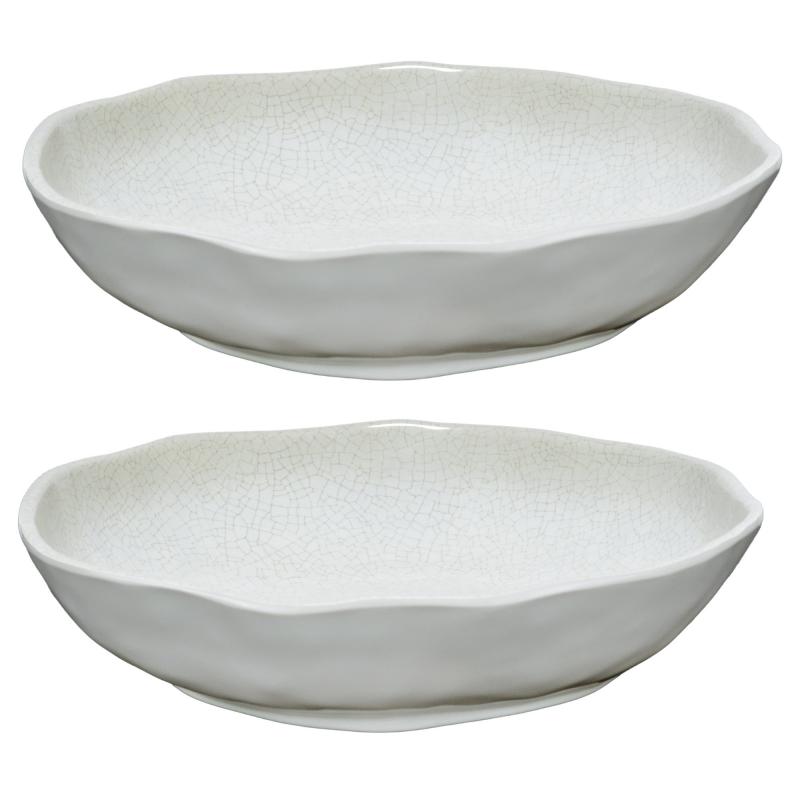 Preview: Teller tief / Suppenteller Ø 21 cm Atmosfera Taube Set mit 2 Stück